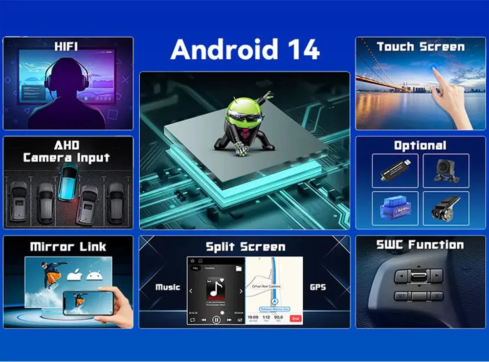 Android 14 Car Radio For Toyota Prius XW50 2015 - 2020 AI Voice Wireless Carplay Multimedia Video Player Navigation GPS Stereo