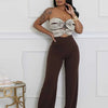 Women Summer Strapless Jumpsuit Sexy One Piece Outfits Cut Out Waist Party Jumpsuit Clothing Lady Full Length Backless Jumpsuits