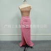 2025 Women Strapless Sleeveless Evening Dress Sequined Side Split Long Dresses Elegant New Sexy Bling Party Prom Vestidos Ladies