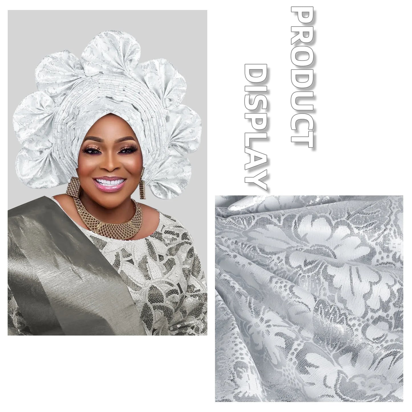 Already Made Turban Cap for Women Nigerian Wedding Headpiece African Auto Gele Headtie Aso Oke Headgear Bonnet Head Wrap Hijab