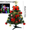 30/45cm Mini Christmas Tree New Year Gift Party Decoration Artificial Christmas Tree LED Light DIY Handicraft Xmas Tabletop Tree