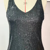 Women's Summer New Item Solid Color Fashion Sequin Light Mature Sexy V-neck Sleeveless Camisole Vest Pullover Top