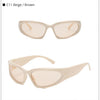 Designer y2k UV400 Mirrored Sunglasses Women White Sun Glasses Men Hispter Sport Driving Cycling Ladies Shades 2023 gafas de sol