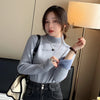 Women's Turtleneck Sweater Winter 2025 Retro Red with Velvet Lining Thickened Inner Wear Thermal Knitting Bottoming Shirt