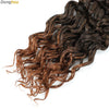 Beach Curl Crochet Hair Gogo Curl Crochet Hair 18 Inch Ombre Brown Blonde Bug Ginger T30 Synthetic Deep Wave Twist Crochet Braid