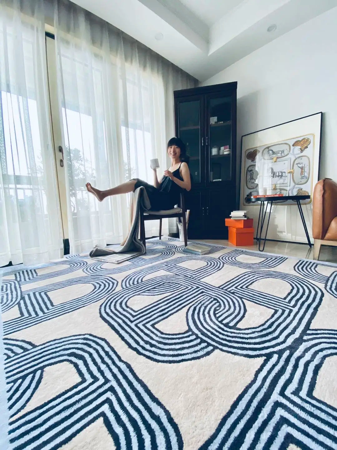 Ins French Style Plush Carpet Living Room Bedroom Modern Minimalist Bedside Fluffy Thickening Rugs Household Coffee Table Mat
