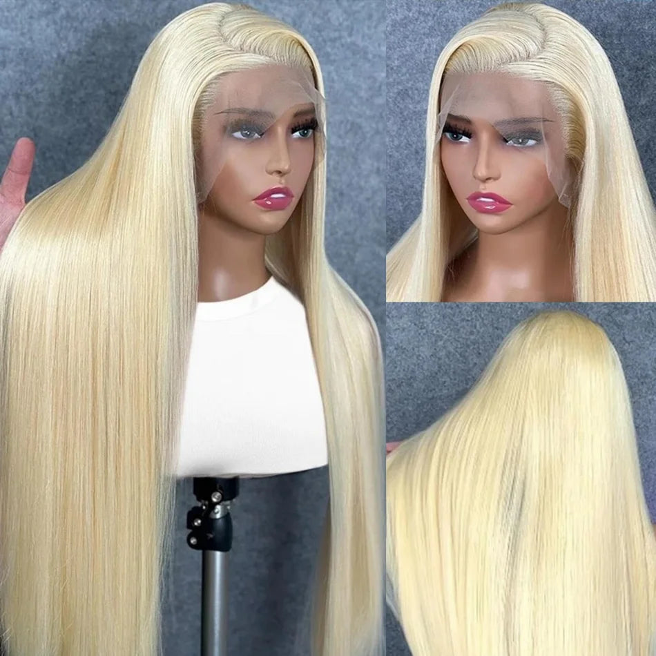 Blonde 613 Human Hair Wigs Straight Hd Lace Frontal Wig 13X6 Brazilian Wig For Black Women 30 40 Inch Lace Front Wig 230 Density