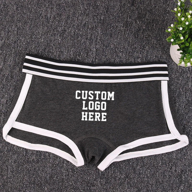 NEW Custom Underwear Girls Cotton Boyshorts Female Underwear Girls Gift Ladies Personalized Boxer Panties Breathable Women's