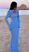 Bella Black Satin Prom Dresses Detachable Shawl Mermaid Wedding Dress Elegant Long Sleeves Customized Vestidos De Fiesta 2024