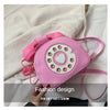 Stylish Women Telephone Shaped Crossbody PU Leather Shoulder Bag Female Casual Handbag Shopping Street School Satchel Tote Purse