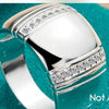 DOTEFFIL 925 Sterling Silver Big Smooth AAAAA Zircon Ring For Man Woman Fashion Wedding Engagement Party Gift Charm Jewelry