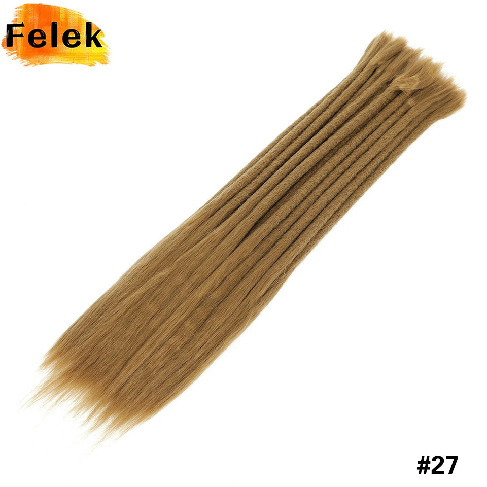 Synthetic Cheap Dreadlocks Hair Extensions For Women 18 Inch Full Hand-made Permanent Dread Loc Extension For Men 5 10 Strands