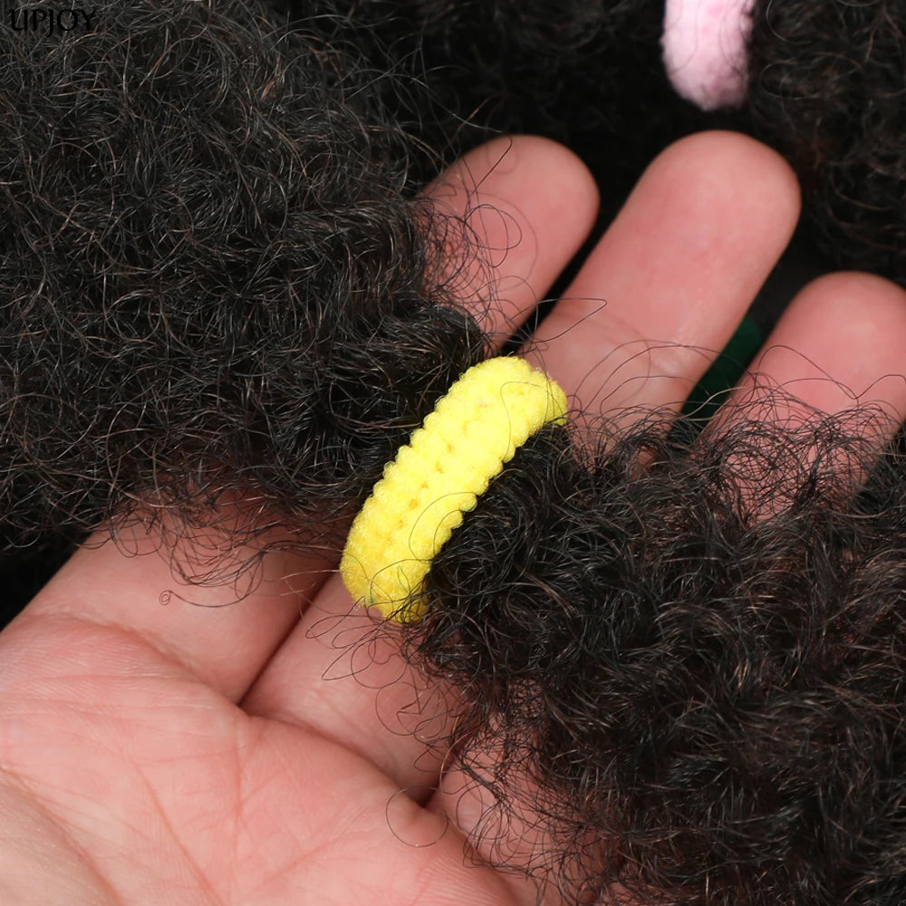 Afro Kinky Curly Hair Bulk Synthetic 12inch Ombre Marley Twists Braiding Hair #1B 4 27 30 33 99J Green Ombre Purple Brown Colors