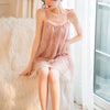 Sexy Pajamas Women's Lace Slip Dress Loose Dresses Nightgown Sleeping Summer Clothing Silk New Sexxy Nightie 2024 Pajama New