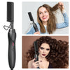 Hot Comb Hair Straightener Heat Pressing Combs Portable Ceramic Curling Iron for Hair Beard Wigs Wet and Dry Hair Styling Tools