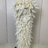 Stock 2025 Women Sexy Sparkly Rhinestone Mesh Feather Long Dress Elegant Evening Party Celebrate Birthday Performance Costume