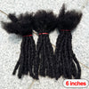 Dreadlock Extension Human Hair 0.6cm Thickness 8 Inch Full Handmade Permanent Locs Can Be Dyed and Bleached for Women Men