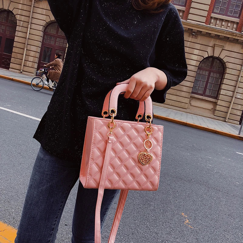 Diamond Stripe Women Handbag Female Luxury Designer Crossbody Bag High Quality Leather Shoulder Bag Clutch Purse Brand Tote Bags