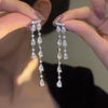 Fashion Luxury Geometric Dangle Drop Earrings for Women Wedding Party Jewelry Accessories Gorgeous Cubic Zirconia Bridal Brincos
