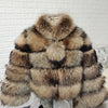 2025 MAOMAOKONG Natural Real Fox Fur Coat Women Winter Long Sleeve Luxury Raccoon Fur Jackets Thick Top Female Furry Coat Vest