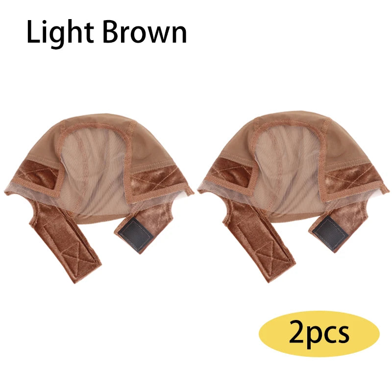 Female Headband Wig Cap Hd Lace Wig Cap For Wig Making U Part Wig Caps With Adjustable Velvet Wig Grip To Wear Wig Nude Hair Net