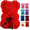Artificial Flower Eternal Rose Teddy Bear for  Birthday Anniversary Gifts & Decor Miniatures A for my girlfriend Valentine's Day