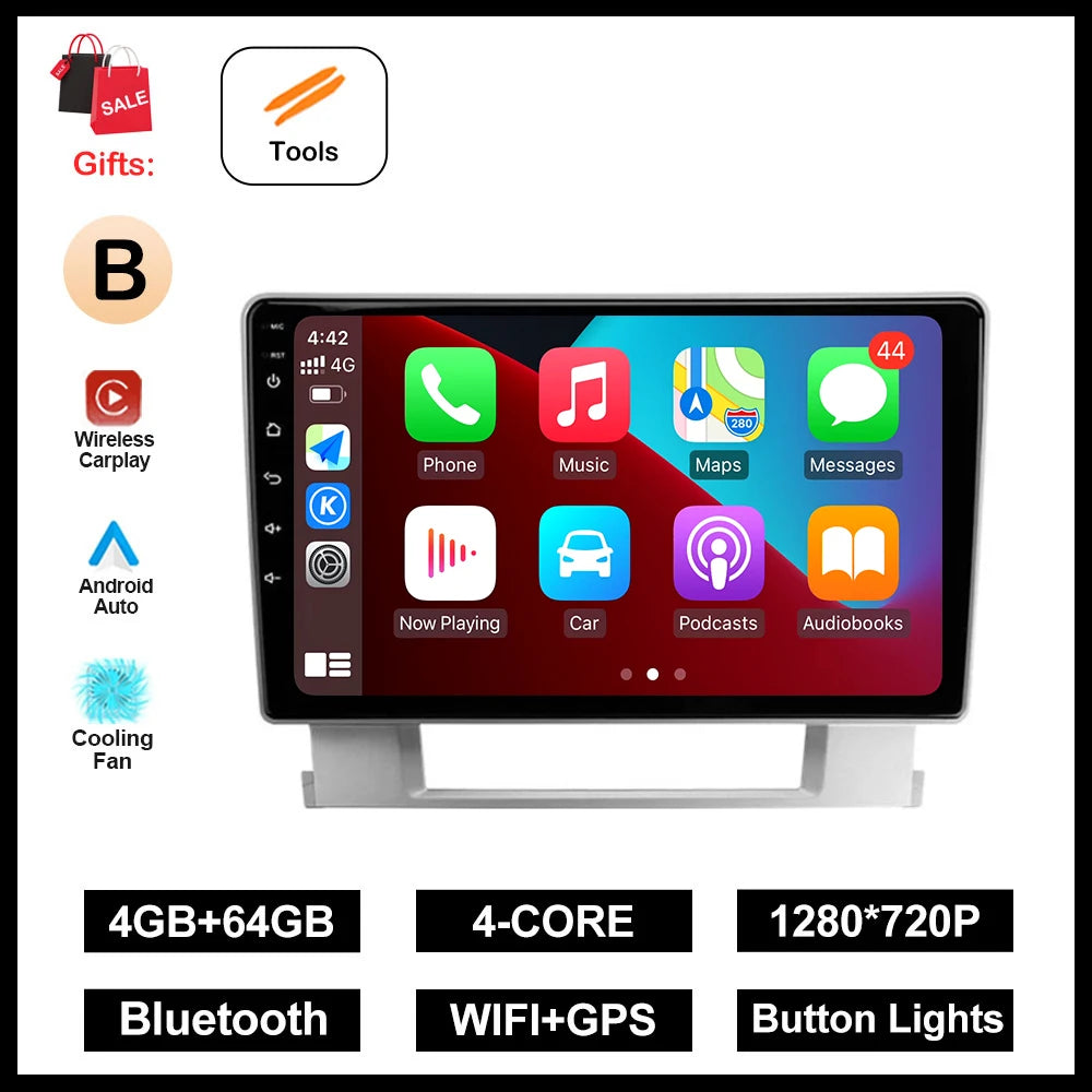 Android OS GPS Navi 9 '' Car Radio Multimedia Player WiFi Carplay for Buick Excelle 2 2009 - 2015 Opel Astra J 2009 - 2017