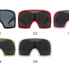 Oversized Punk One-piece Wrap Around Sunglasses Goggle Women Men Sun Glasses Female Surround 2000'S Shades Eyewear