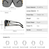 2023 Luxury Big Square Sunglasses Women Brand Designer Retro Blue Sun Glasses For Female Oversized Black Shades Oculos UV400