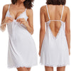 Fantasy Sexy Satin Silk Lace V Neck Chemise Camisole Lingerie Honeymoon Sleepwear Intimates Women Slip Dress Nightgown New