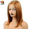 Burgundy Bob Wig Lace Front Human Hair Wigs Pre-Plucked 99J Red Blonde Colored Straight Human Hair Wigs 13x1 Lace Front Wig