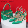 Spot Goods Red Color 2024 New Arrival Special Design Women Party Shoes Matching Bag Set For Luxury Wedding Party Women