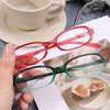 New Y2K Style Retro Blue Green Square Small Frame Glasses Frame Women's Anti Blue Light Glasses 2024 Fashion Eyeglasses Frame