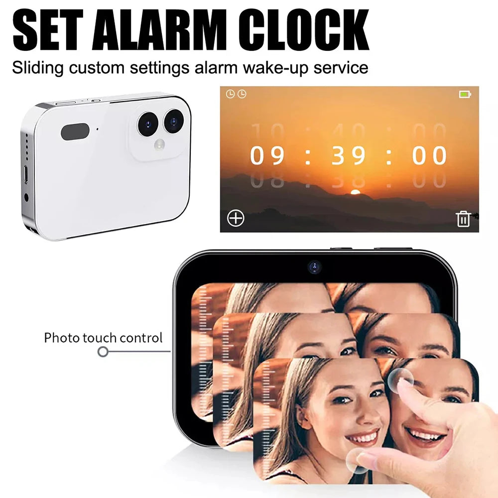 64GB D6 Digital Camera 4K HD Camera Recorder Music Player Touch Control Screen Vlogging Camera Night Vision 64MP Camcorder