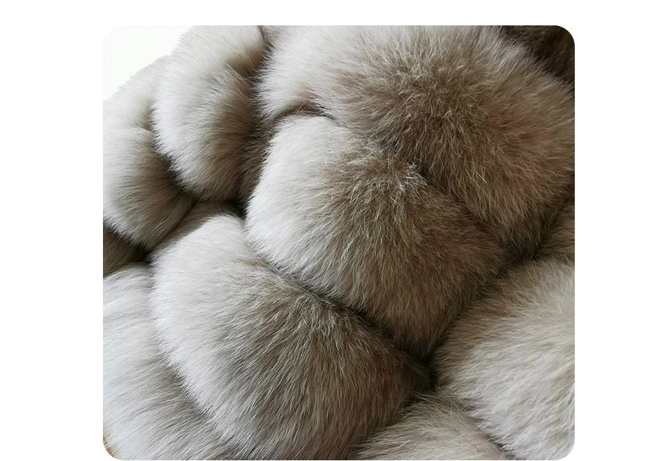 Maomaokong 2025 Natural Real Fox Fur Coat Women Winter Warm Luxury Fur Jacket Detachable Long Sleeves Female Vest Furry Coats