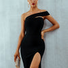 Seamyla 2023 Bandage Dress Sexy White Black Red One Shoulder Bodycon Summer Sleeveless Dress For Women New Celebrity Party Dress