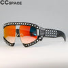 45448 Goggles Sunglasses Women Luxury Shades Pearl Glasses Frame Red Mirror Glasses Oversized UV400 Brand Glasses Female