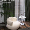 Small unit living room balcony leisure small sofa lamb wool single sofa ins style lazy sofa chair