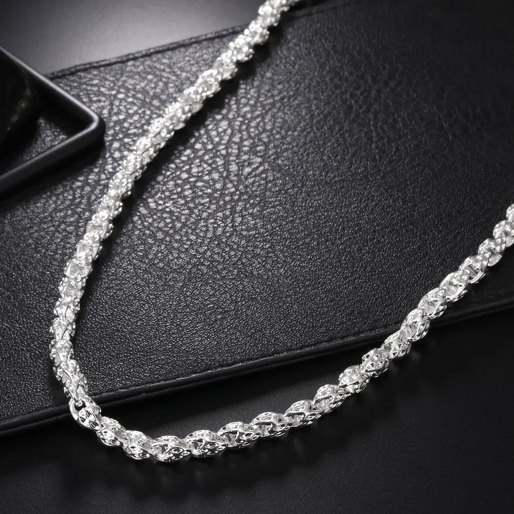 925 sterling Silver 20-24Inch 5MM Faucet Chain Necklace For Woman Man Fashion Party Wedding Accessories Jewelry Christmas Gifts
