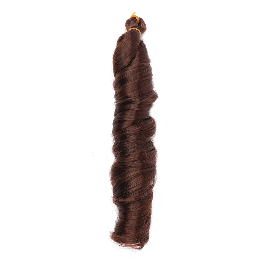 French Curls Braiding Hair Extensions Synthetic Hair Loose Wave Spiral Curl Braids High Temperature Ombre Pre Stretched Hair