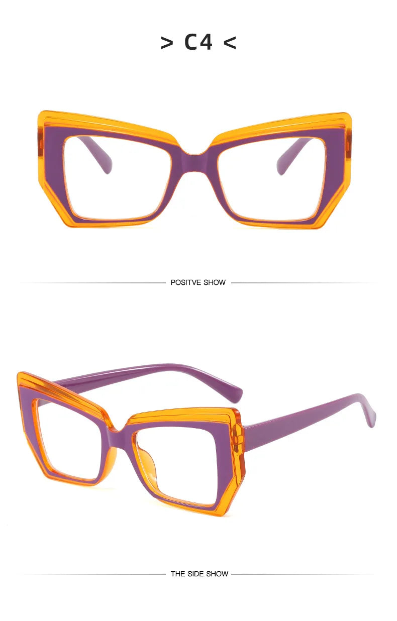 New Clear Thick Frame Eyewear Anti Blue Light Blocking Glasses Square Optical Eyeglasses For Women eye glasses for men