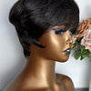 Short Human Hair Wigs Pixie Cut Straight perruque bresillienne for Black Women Machine Made Wigs With Bangs Cheap Glueless Wig