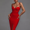 Orange Bandage Dress Women Party Dress Bodycon Elegant Sexy Spaghetti Strap Birthday Evening Club Outfits New Year 2024 Summer
