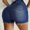 Denim Shorts Women Summer New High-waisted and Thin Handmade Bead Chain Ripped Hot Pants for Women