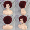 MALAIKA Kinky Curly Short Lace Front Wig Afro Bob Human Hair Natural Hairline 13X4 Lace Frontal Glueless Human Hair Wigs