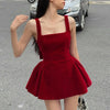 Tuularose Red Bow Dress Women's Sexy Backless Slim Tank Top A Line Dress Sleeveless Spaghetti Straps Luxury Party Evening Dress