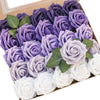 50-200PCS Artificial Roses Flowers Foam Flowers with Stems Fake Roses for DIY Wedding Bouquets Centerpieces Valentine's Day