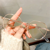 Fashion Metal Anti-Blue Light Glasses Women Men Vintage Ultralight Oval Frame Computer Game Goggles Blue Ray Blocking Eyeglasses