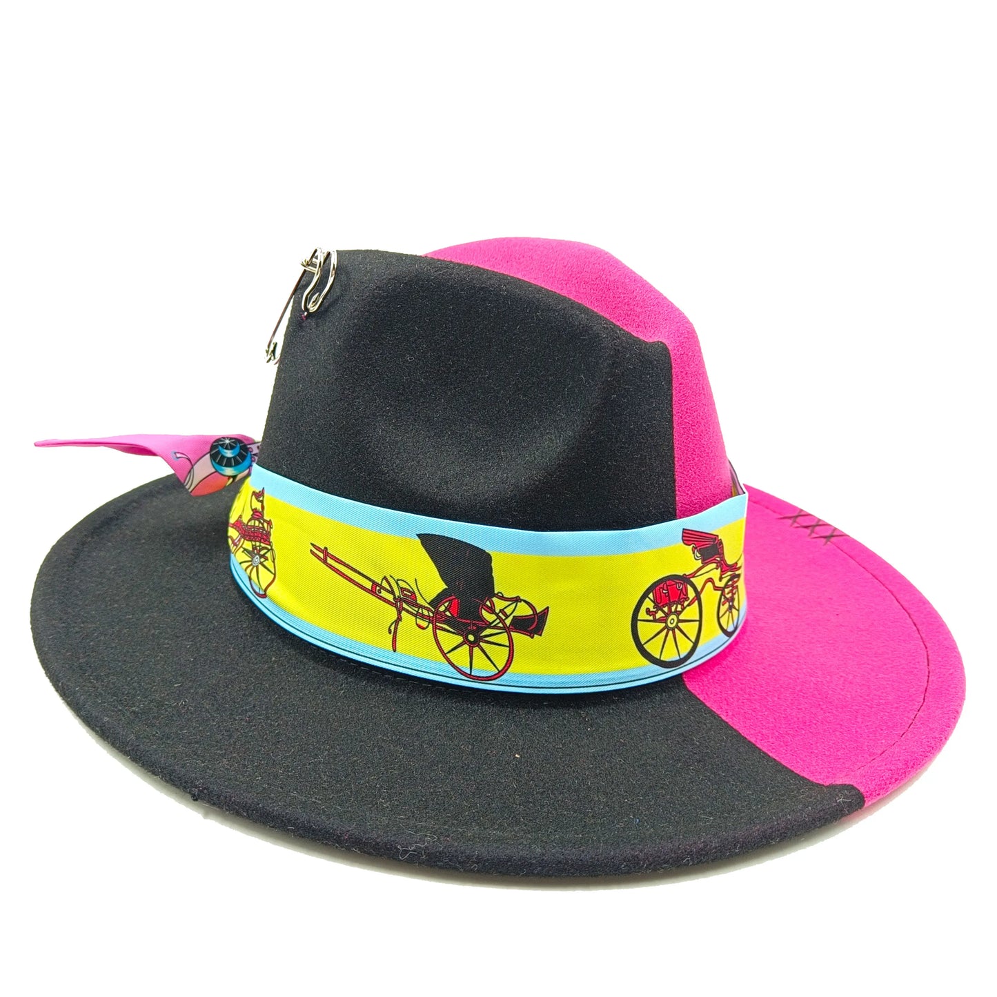 Fedora hat nubuck leather elastic webbing concave top wide brim hat for men and women autumn and winter hat  sombrero hombre