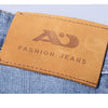 Spring Men's Light Blue Slim Jeans Stylish Casual Stretch Fabric Denim Pants Classic Trousers Smoke Gray
